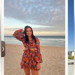 Love the label floral ruffle Cutout Dress